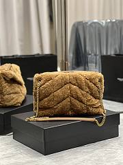 YSL | Loulou Puffer Small shearling Brown Bag - 577476 - 29×17×11cm - 4