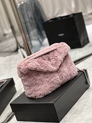 YSL | Loulou Puffer Small shearling Pink Bag - 577476 - 29×17×11cm - 3