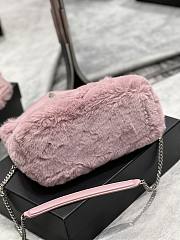 YSL | Loulou Puffer Small shearling Pink Bag - 577476 - 29×17×11cm - 5