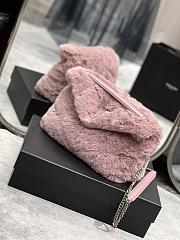 YSL | Loulou Puffer Small shearling Pink Bag - 577476 - 29×17×11cm - 6