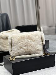 YSL | Loulou Puffer Small shearling White Bag - 577476 - 29×17×11cm - 5