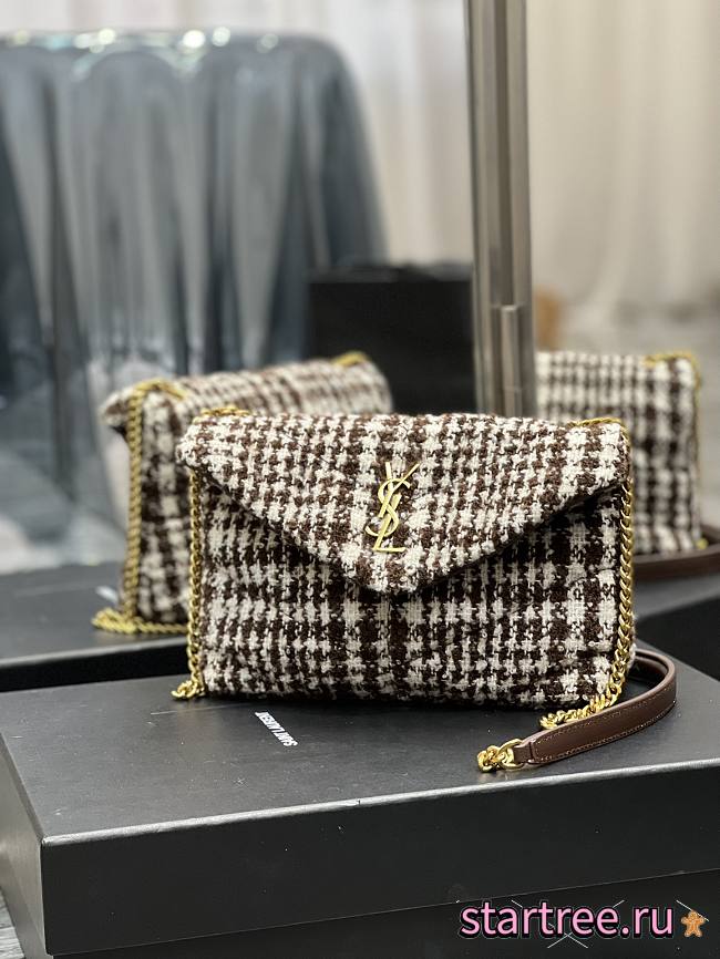 YSL | Loulou Puffer woolen Bag - 620333 - 23×15.5×5.8cm - 1