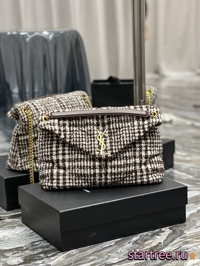 YSL | Loulou Puffer woolen Bag - 577475 - 35×23×13.5cm - 1