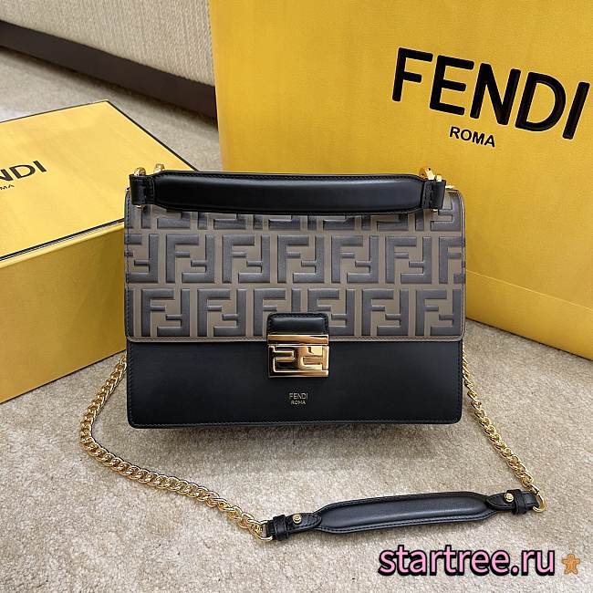 Fendi | KAN U Medium Brown/Black - 25x18.5x11cm - 1