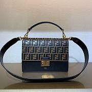 Fendi | KAN U Black leather bag - 8BT315 - 25x18x10.5cm - 1