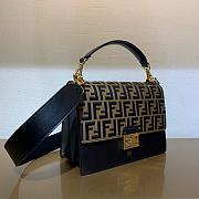 Fendi | KAN U Black leather bag - 8BT315 - 25x18x10.5cm - 3