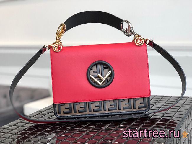 Fendi | KAN I F SMALL Red - 8BT284 - 25.5 x 10 x 19cm - 1