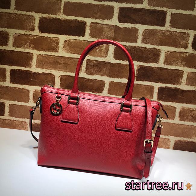 GUCCI | Interlocking G Charm Red Bag - 449659 - 30 x 22 x 12 cm - 1