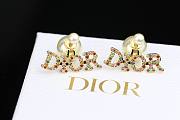 DIOR | Earring logo in gold-finished metal - 5