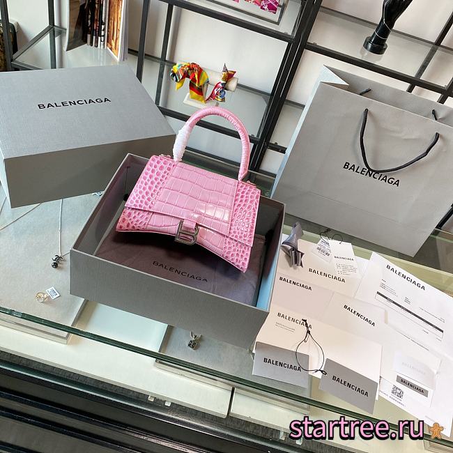 Balenciaga | Hourglass Small Bag In Light Pink  - 1