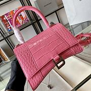 Balenciaga | Hourglass Small Bag In Pink Crocodile - 6