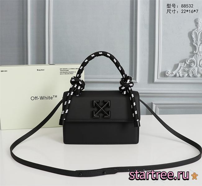 OFFWHITE | 1.4 Jitney Gummy Black Bag - 22×16×7cm - 1