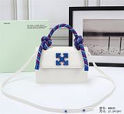 OFFWHITE | 1.4 Jitney Gummy White/Blue Bag - 22×16×7cm - 1