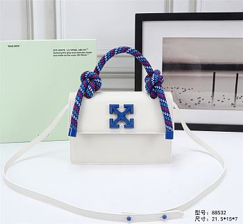 OFFWHITE | 1.4 Jitney Gummy White/Blue Bag - 22×16×7cm