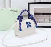 OFFWHITE | 1.4 Jitney Gummy White/Blue Bag - 22×16×7cm - 6