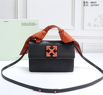 OFFWHITE | 1.4 Jitney Black/Orange Bag - 22×16×7cm
