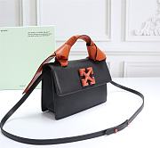 OFFWHITE | 1.4 Jitney Black/Orange Bag - 22×16×7cm - 3