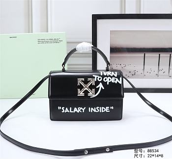OFFWHITE | 1.4 Jitney Quote Black Bag - 22×16×7cm