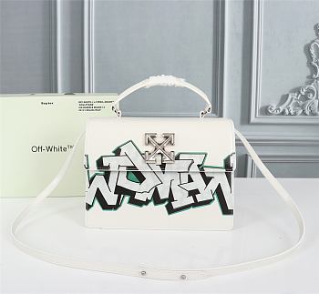 OFF-WHITE | Jitney 1.4 Graffiti White Bag - 22 x 14 x 7 cm