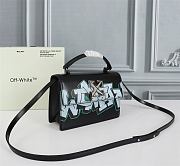 OFF-WHITE | Jitney 1.4 Graffiti Black Bag - 22 x 14 x 7 cm - 6