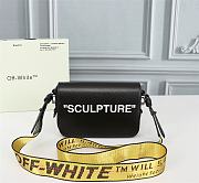 OFFWHITE | Sculpture Mini Flap Bag in Black - 18 x 12 x 5 cm - 1