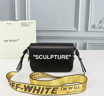 OFFWHITE | Sculpture Mini Flap Bag in Black - 18 x 12 x 5 cm
