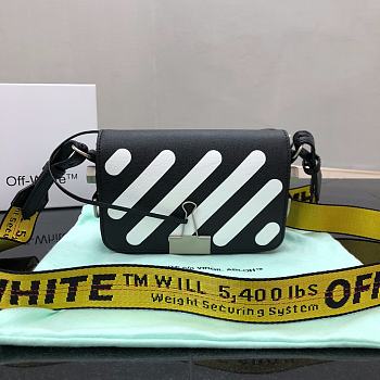 OFF-WHITE Binder Clip Shoulder Black Bag - 18 x 12 x 5 cm