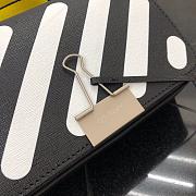 OFF-WHITE Binder Clip Shoulder Black Bag - 18 x 12 x 5 cm - 4