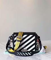 OFFWHITE | Diag Flap Black Bag - 21 x 15 x 9cm - 1