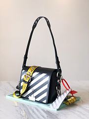 OFFWHITE | Diag Flap Black Bag - 21 x 15 x 9cm - 3