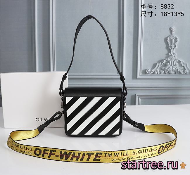 OFFWHITE | Diag Flap Black Bag - 19x16x8cm - 1