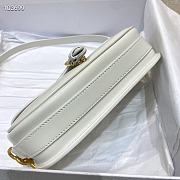 DIOR | Bobby East-West White Bag - M9327U - 21 x 5 x 12cm - 3