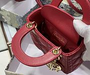 DIOR | Micro Lady Red Bag - S0856O - 12 x 10 x 5cm - 5