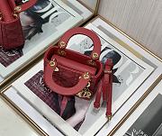 DIOR | Micro Lady Red Bag - S0856O - 12 x 10 x 5cm - 4