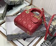 DIOR | Micro Lady Red Bag - S0856O - 12 x 10 x 5cm - 3