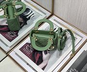 DIOR | Micro Lady Willow Green Bag - S0856O - 12 x 10 x 5cm - 6