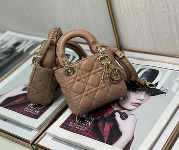 DIOR | Micro Lady Lady Rose des vents Bag - S0856O - 12 x 10 x 5cm