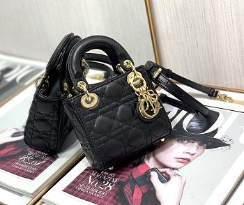 DIOR | Micro Lady Black Bag - S0856O - 12 x 10 x 5cm