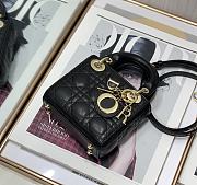 DIOR | Micro Lady Black Bag - S0856O - 12 x 10 x 5cm - 3