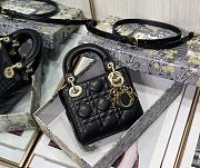 DIOR | Micro Lady Black Bag - S0856O - 12 x 10 x 5cm - 6