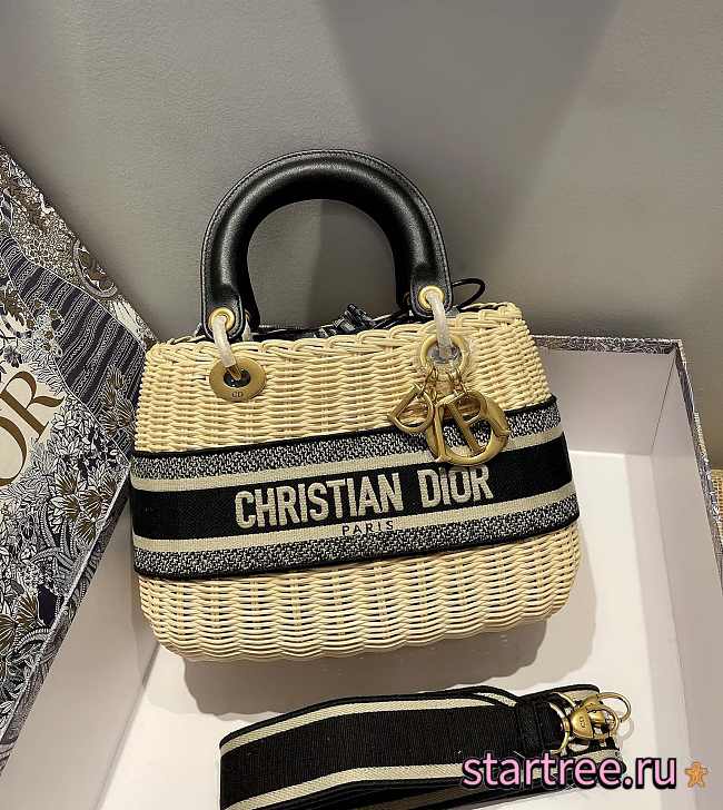 DIOR | Wicker basket bag - 24 cm - 1