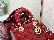 DIOR | Lady My ABCDior Red patent bag - 20 x 16.5 x 8 cm - 3