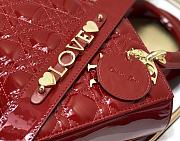 DIOR | Lady My ABCDior Red patent bag - 20 x 16.5 x 8 cm - 4