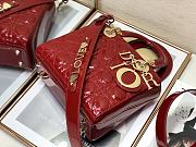 DIOR | Lady My ABCDior Red patent bag - 20 x 16.5 x 8 cm - 5