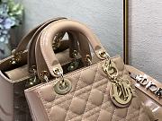 DIOR | Lady My ABCDior Beige patent bag - 20 x 16.5 x 8 cm - 6