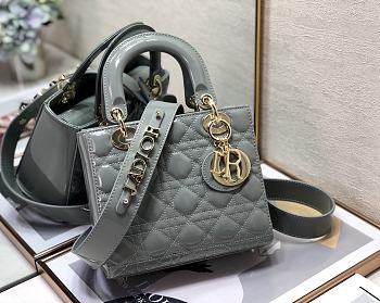 DIOR | Lady My ABCDior patent bag - 20 x 16.5 x 8 cm