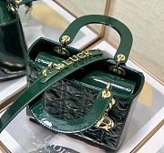 DIOR | Lady My ABCDior Green patent bag - 20 x 16.5 x 8 cm - 4