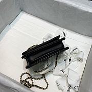 CHANEL | MINI Retro Flap Button Black Bag - 13.5 x 9 x 4 cm - 4