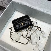 CHANEL | MINI Retro Flap Button Black Bag - 13.5 x 9 x 4 cm - 3