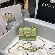 CHANEL | MINI Retro Flap Button Mint Bag - 13.5 x 9 x 4 cm - 1